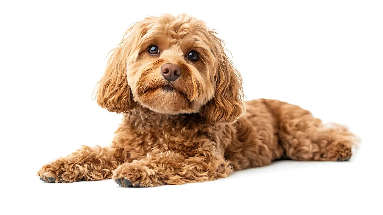 Golden Maltipoo Posing Isolated — free download from Dotvec