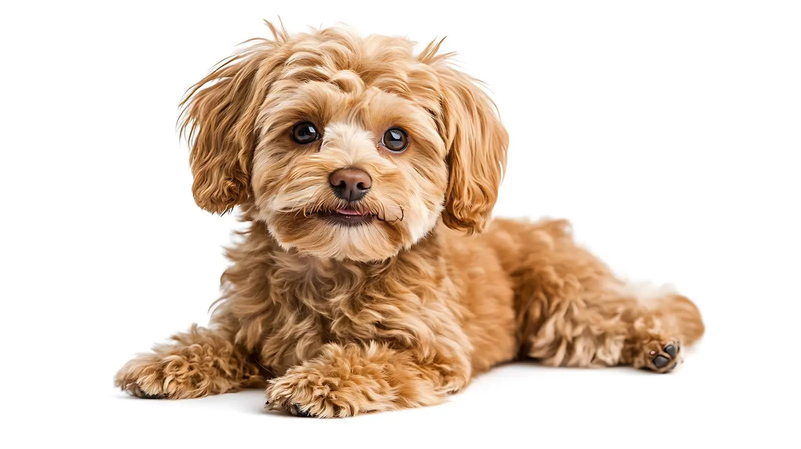 Golden Maltipoo Posing Isolated — free download from Dotvec