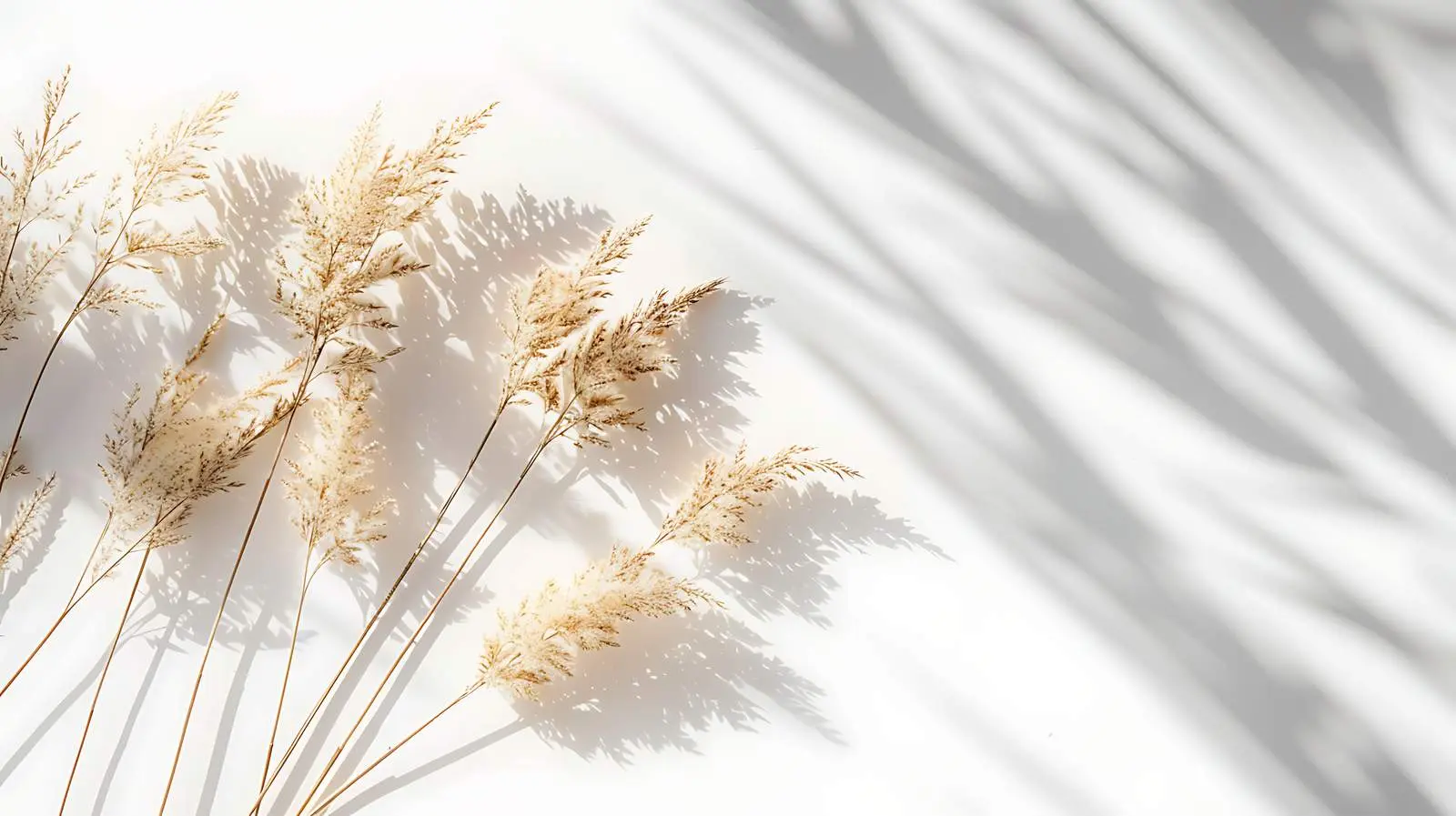 Dried Grass Stems with Sunlight Shadows – free warm hues image from Dotvec