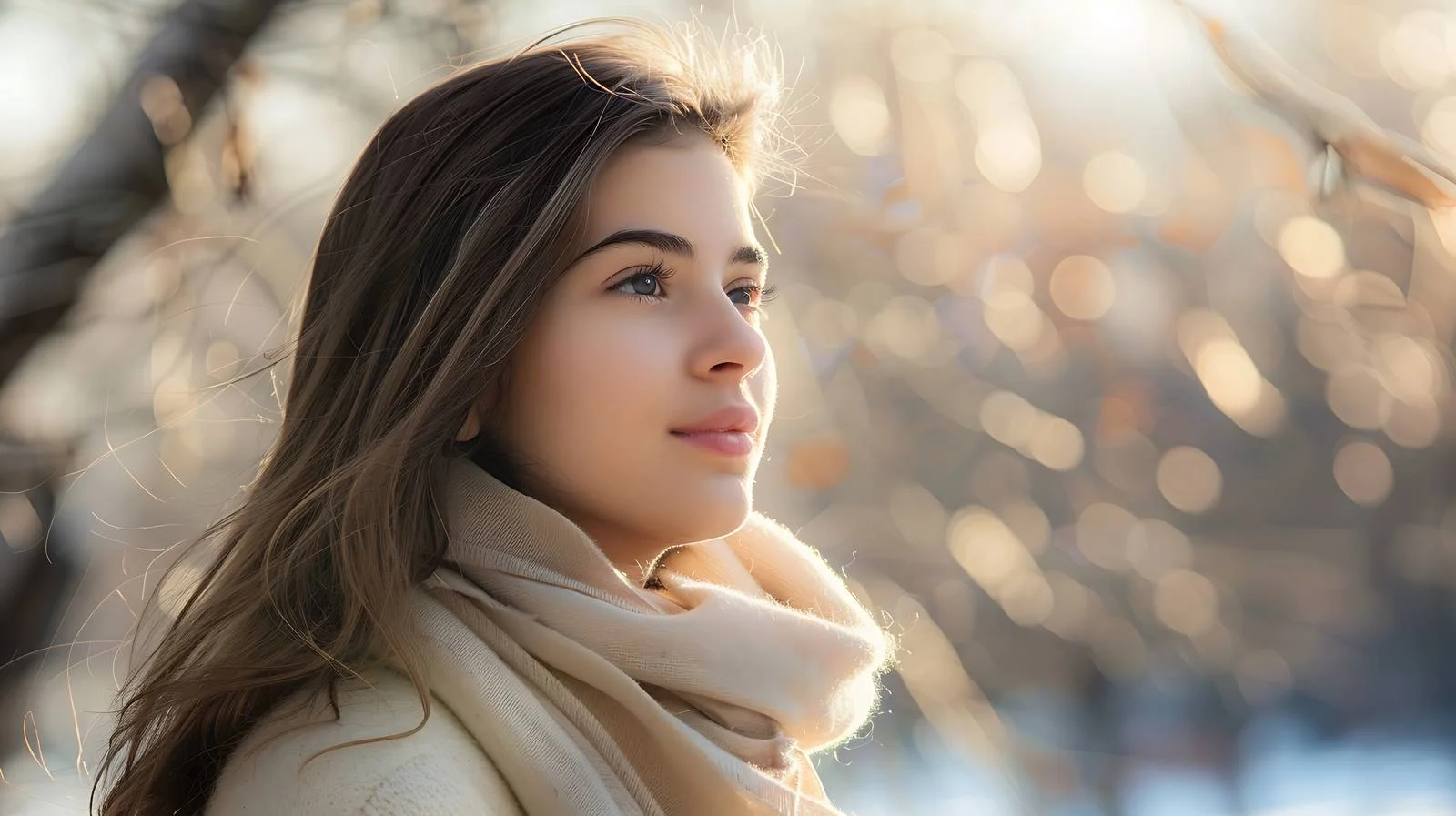 Graceful woman enjoying spring in the park — free download from Dotvec