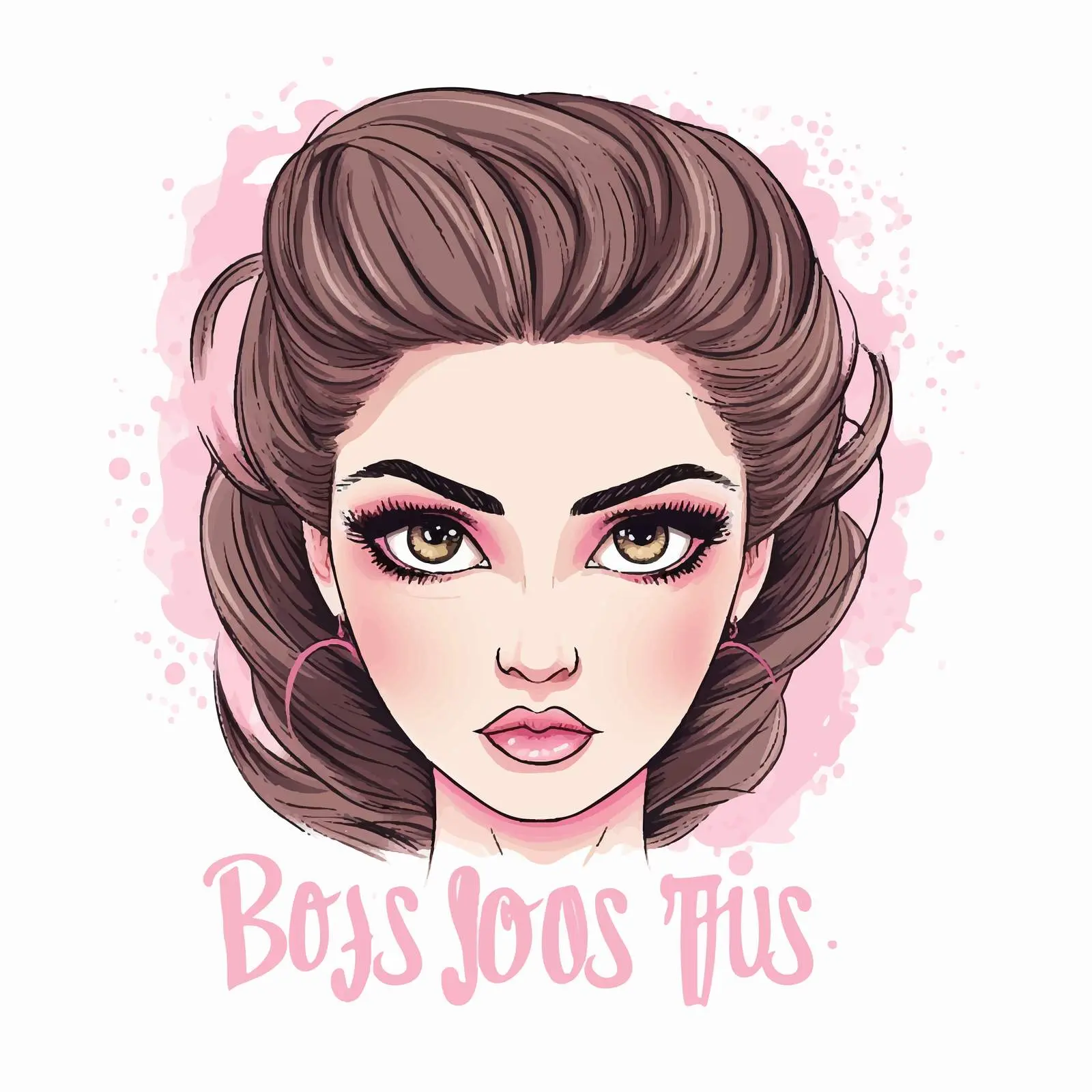 Beautiful Eyes with Long Black Eyelashes — free download from Dotvec