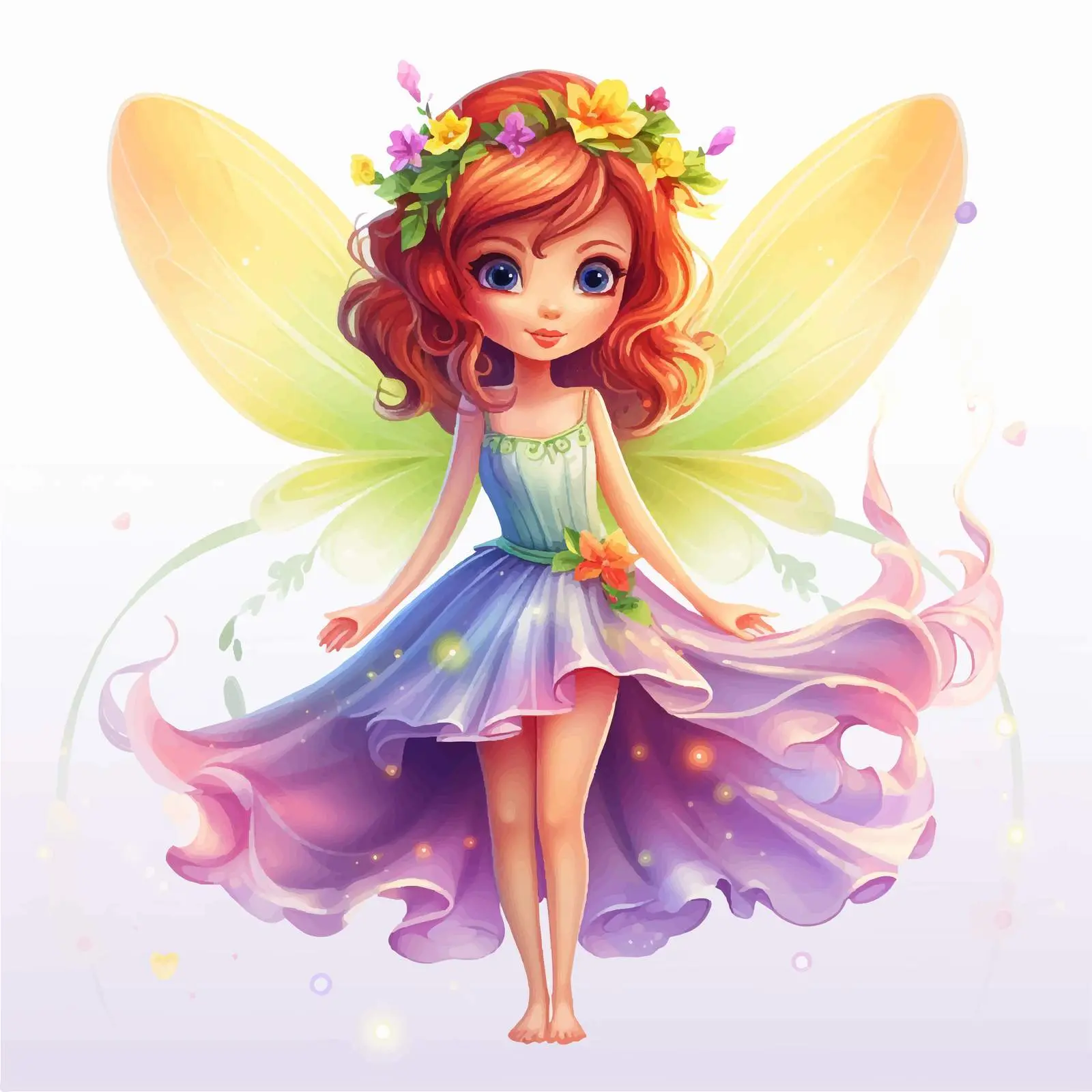 Fairy Cartoon Character Vector Illustration — free download from Dotvec