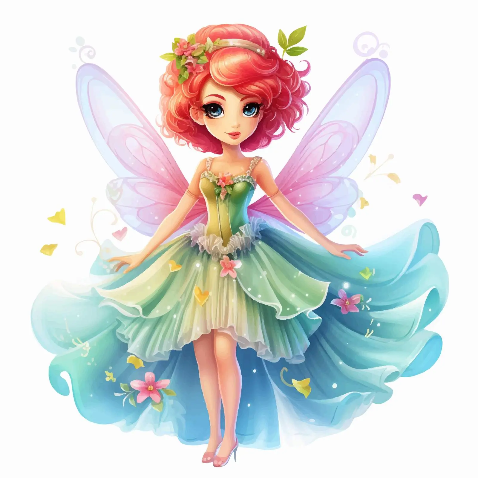 Fairy Cartoon Character Vector Illustration — free download from Dotvec