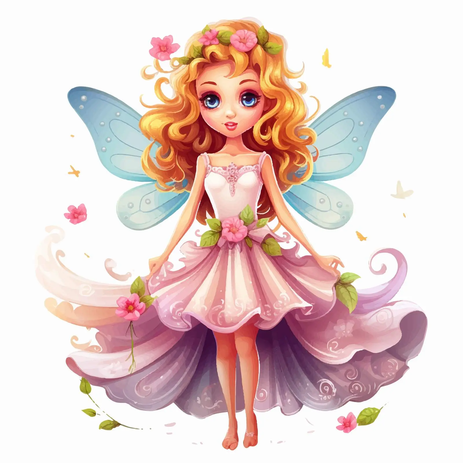 Fairy Cartoon Character Illustration Vector Art — free download from Dotvec