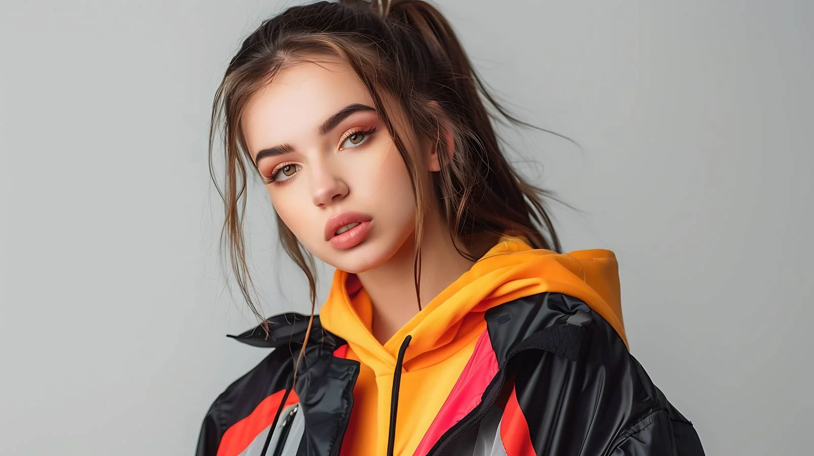 Elegant young lady modeling in a studio — free download from Dotvec