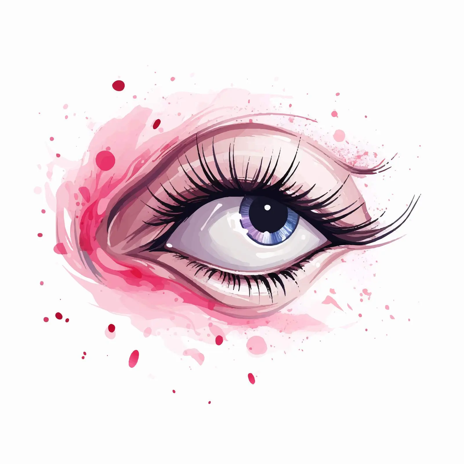 Beautiful Female Eye with Long Eyelashes – free long eyelashes image from Dotvec