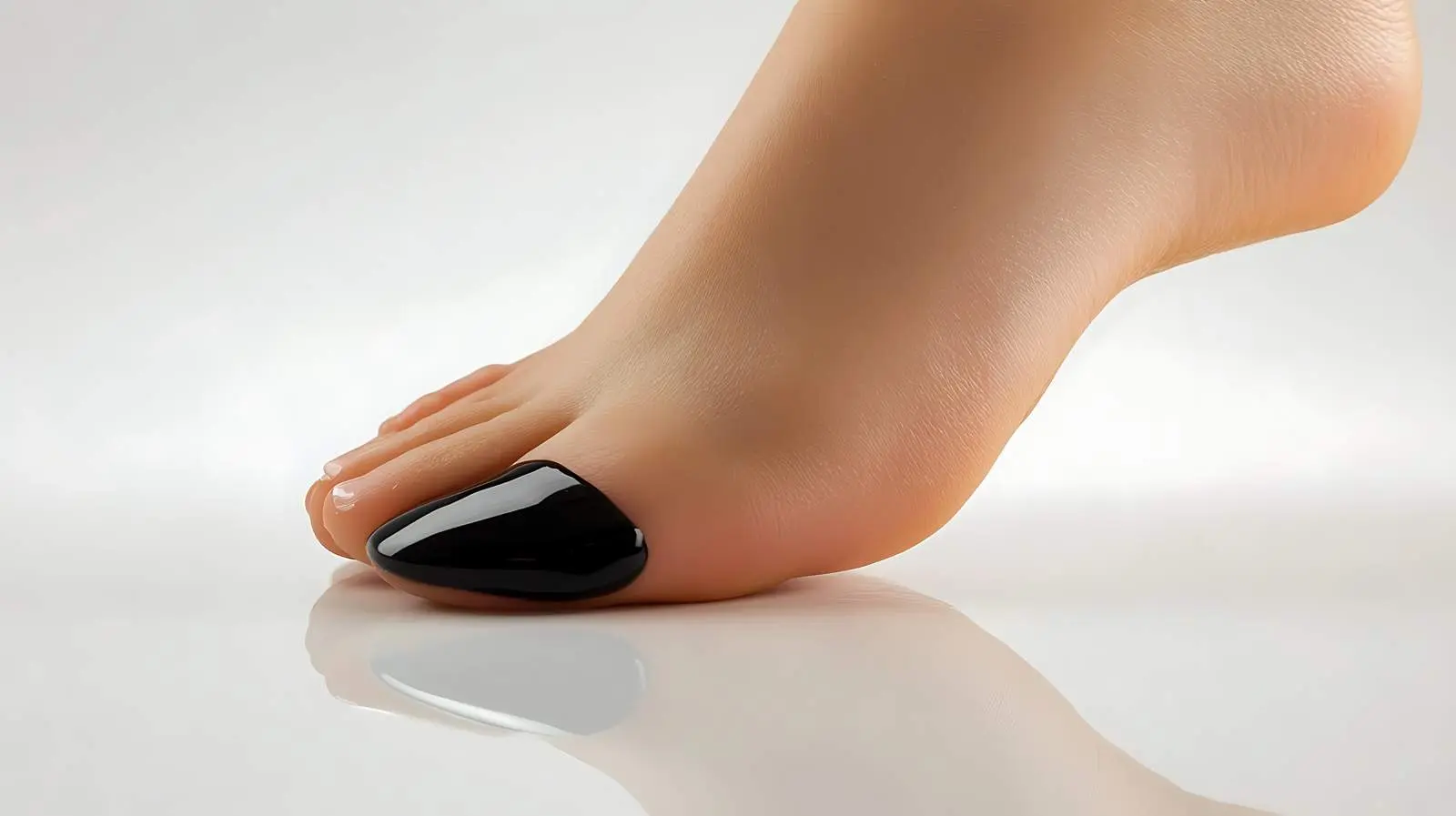 Beautiful Female Foot with Black Pedicure — free download from Dotvec