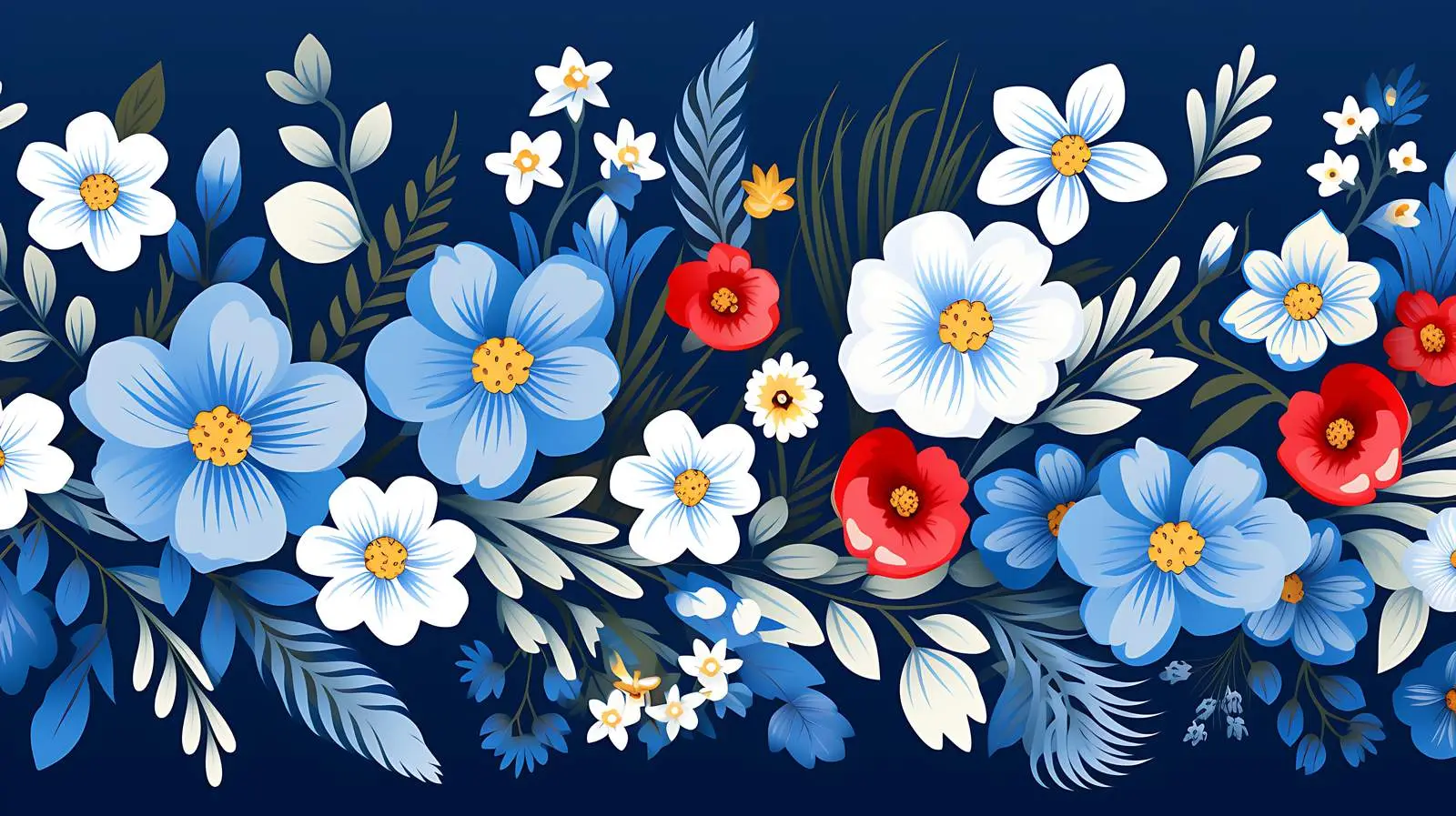 Traditional Floral Ornament Pattern — free download from Dotvec