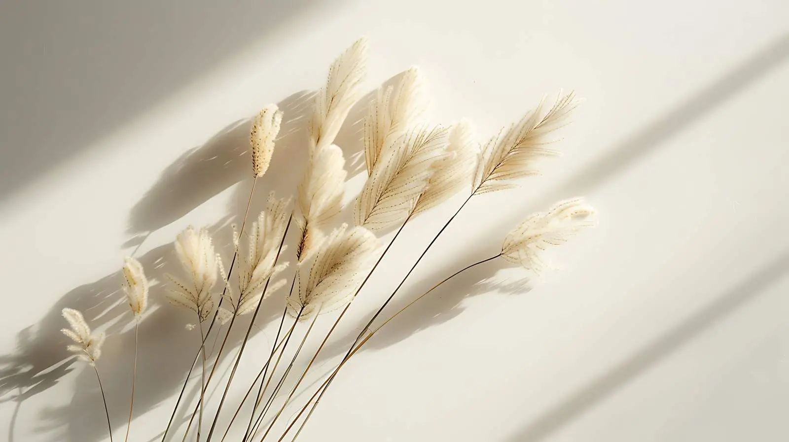 Fluffy Dried Rabbit Tail Grass on Neutral Background — free download from Dotvec