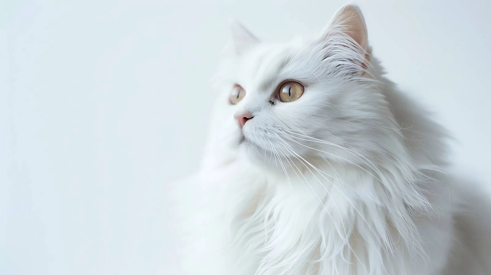 Elegant White Cat with Vigilant Pose — free download from Dotvec