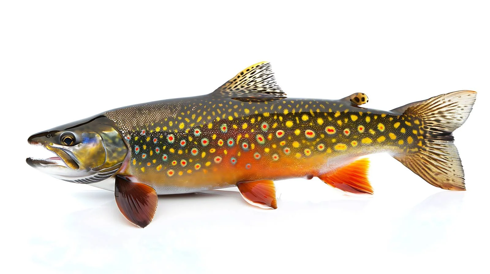 Exquisite male brook trout during spawning — free download from Dotvec