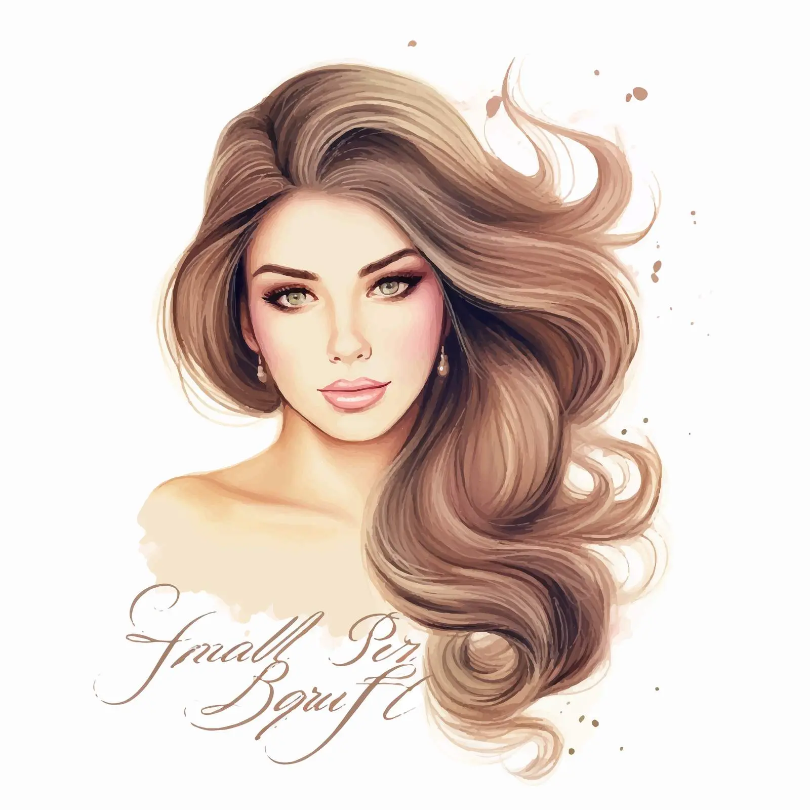 Handwritten Inscription for Hair Salon Design – free artistic typography image from Dotvec