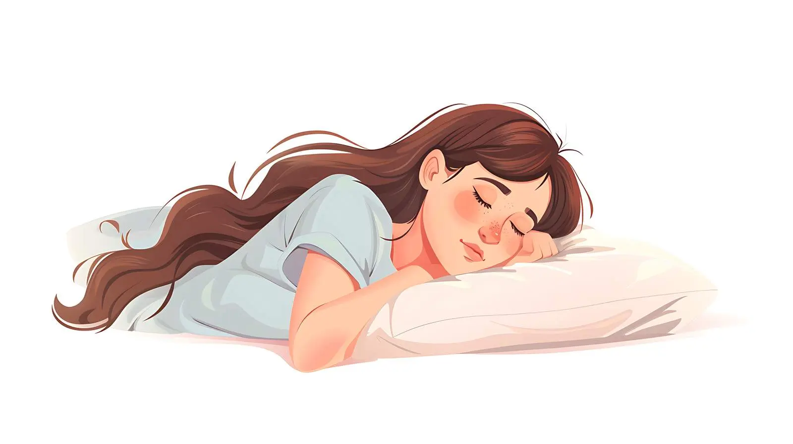 Sleeping Girl in Cozy Bedroom – free young image from Dotvec