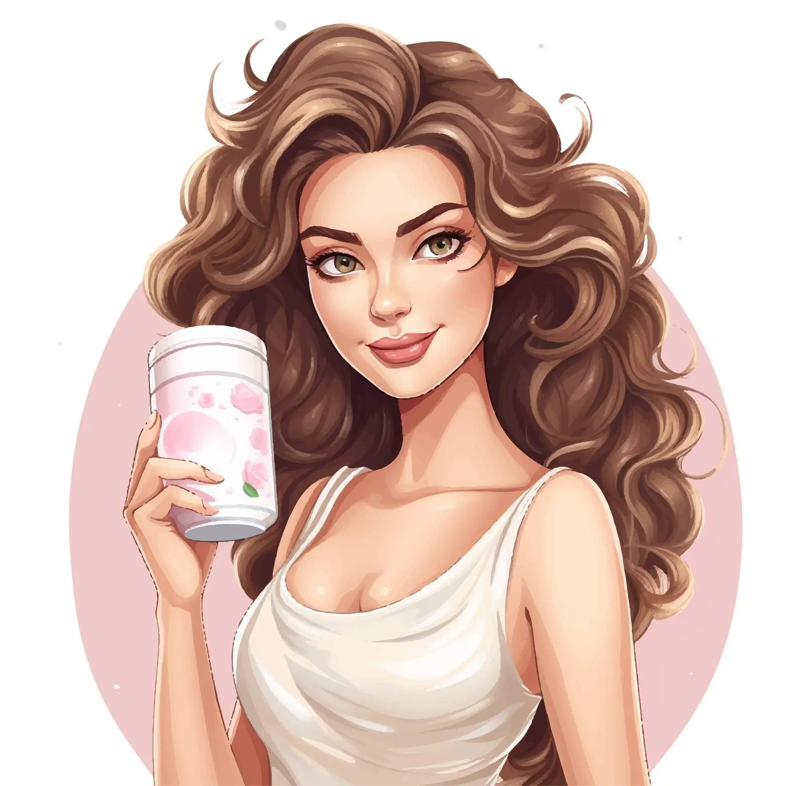 Girl Holding Cream for Advertising Concept — free download from Dotvec