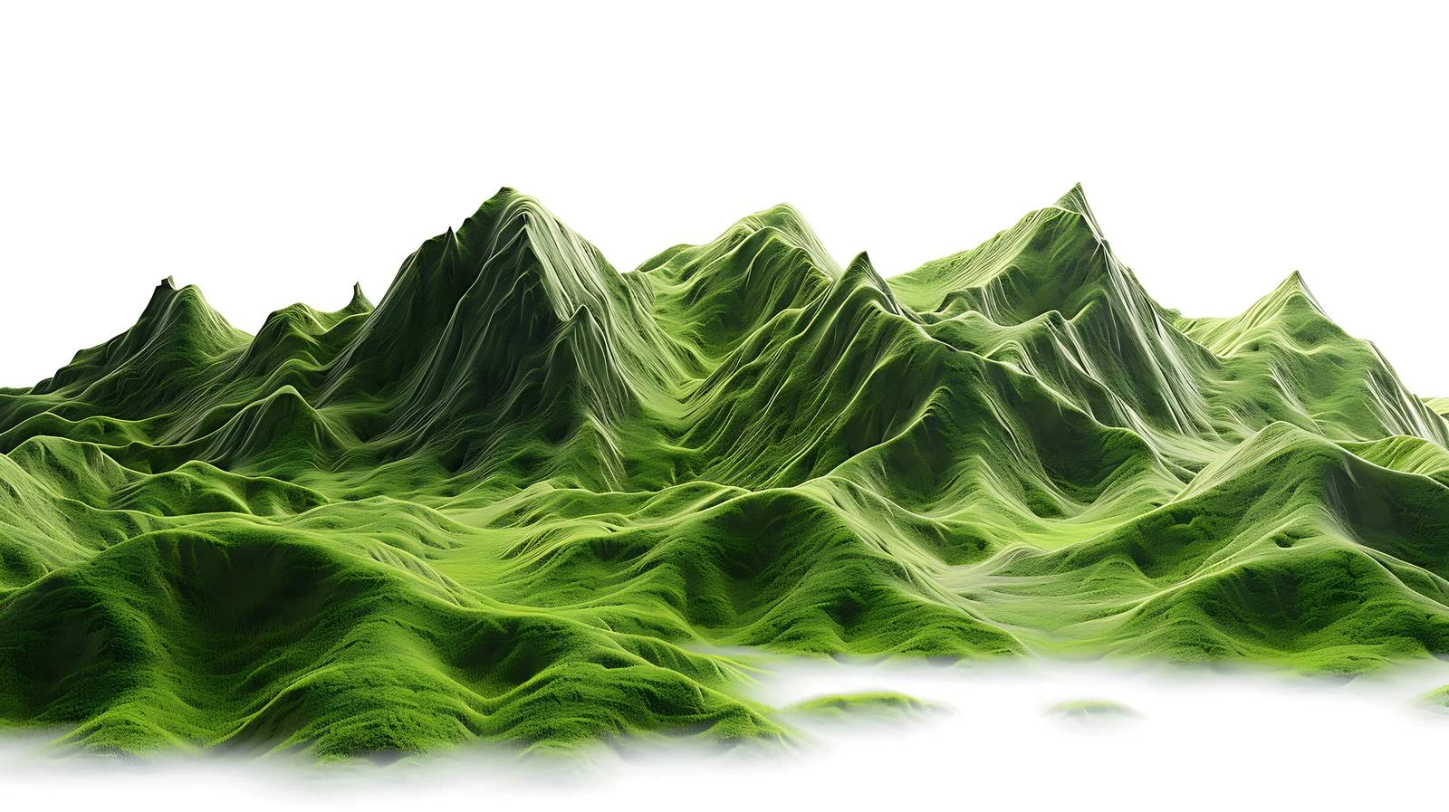 Serene Green Mountains on White Background — free download from Dotvec