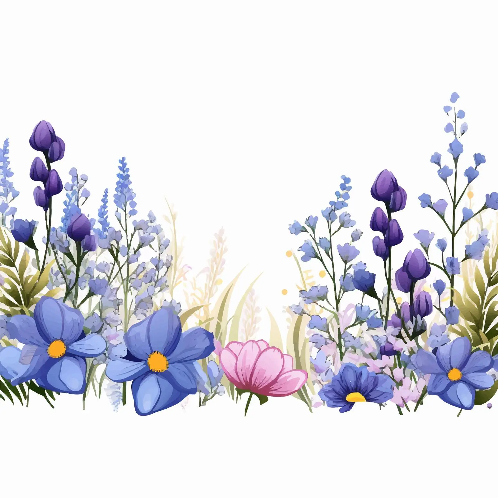 Elegant Floral Backdrop with Blue Accents — free download from Dotvec
