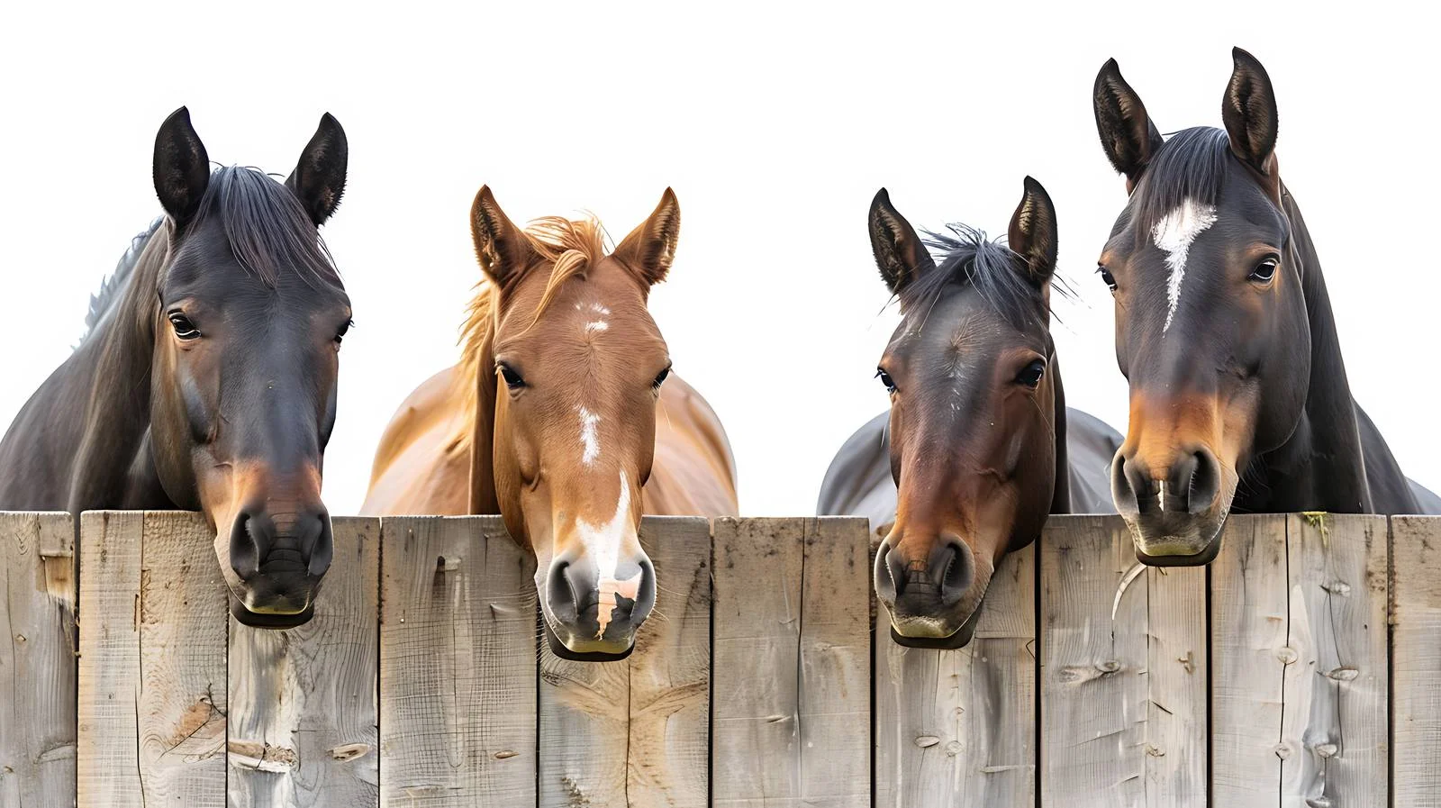 Tranquil Horses In Rural Stall — free download from Dotvec