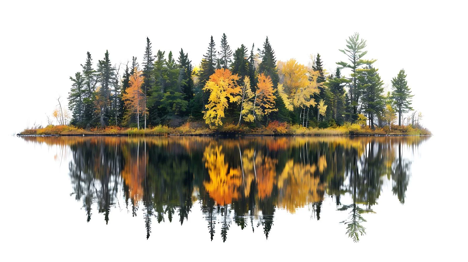 Tranquil Autumn Lake with Colorful Trees — free download from Dotvec