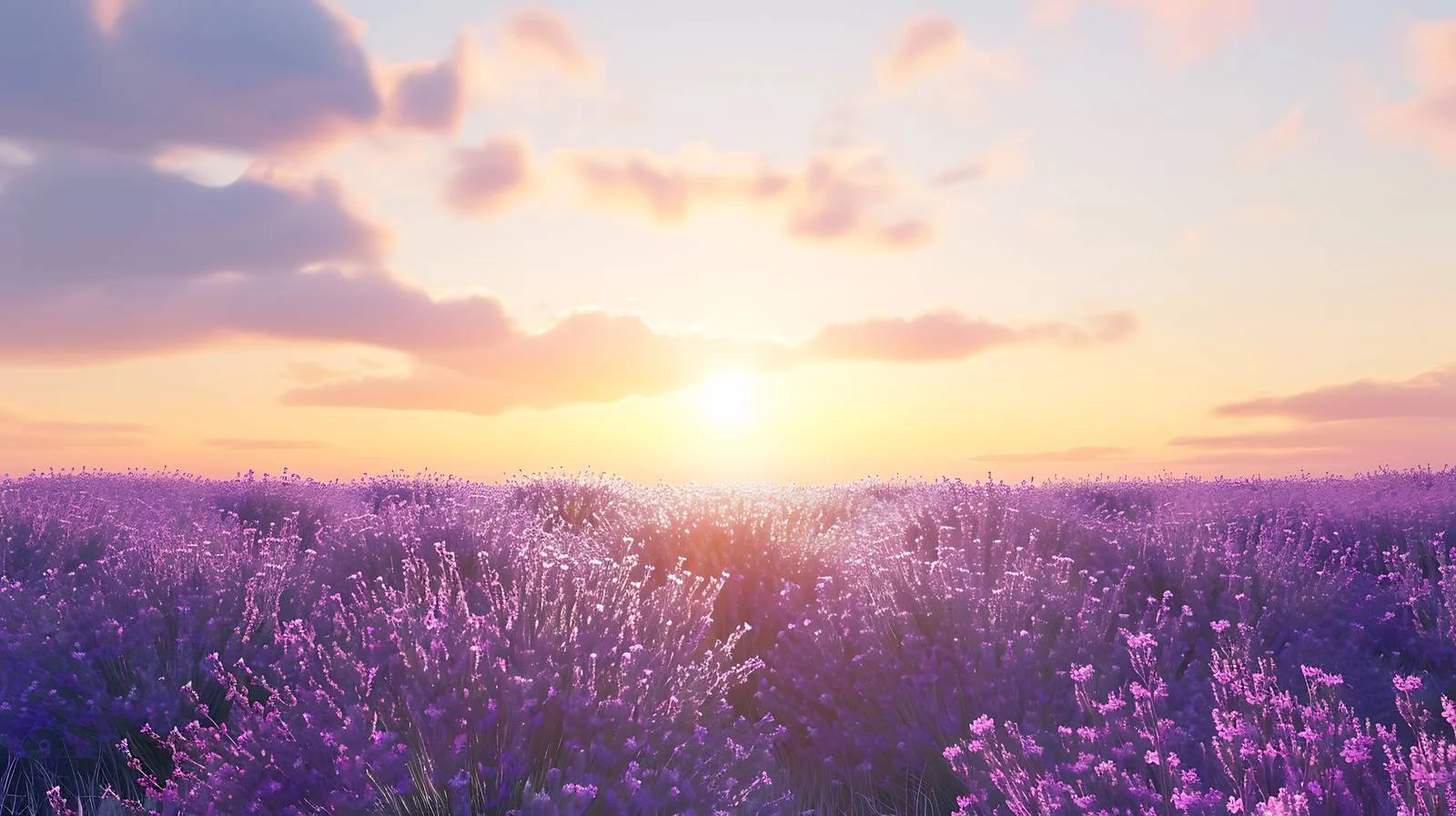 Serene Lavender Field Sunset Vista Isolated — free download from Dotvec