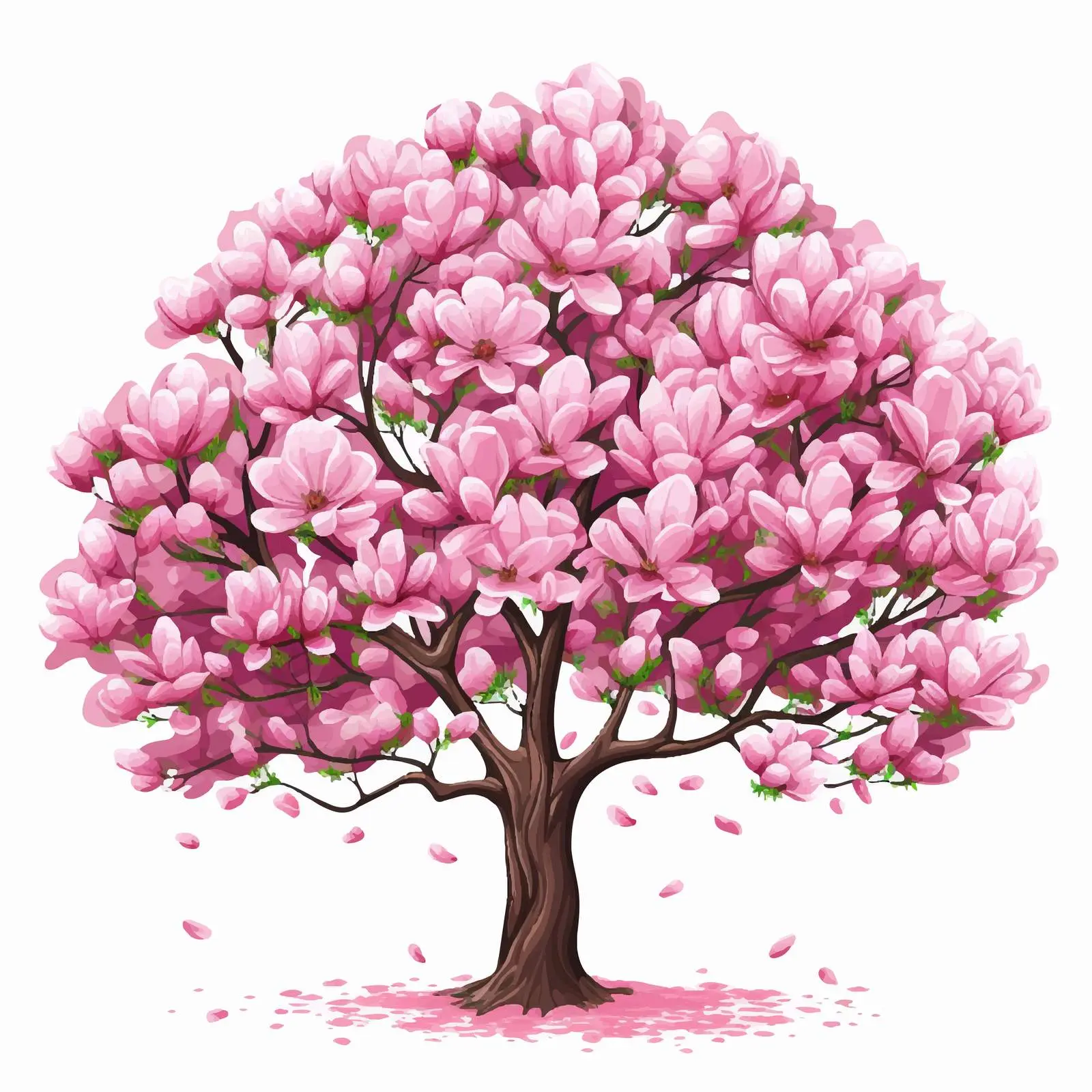 Magnolia Trees in Full Bloom with Flowers – free floral vectors image from Dotvec