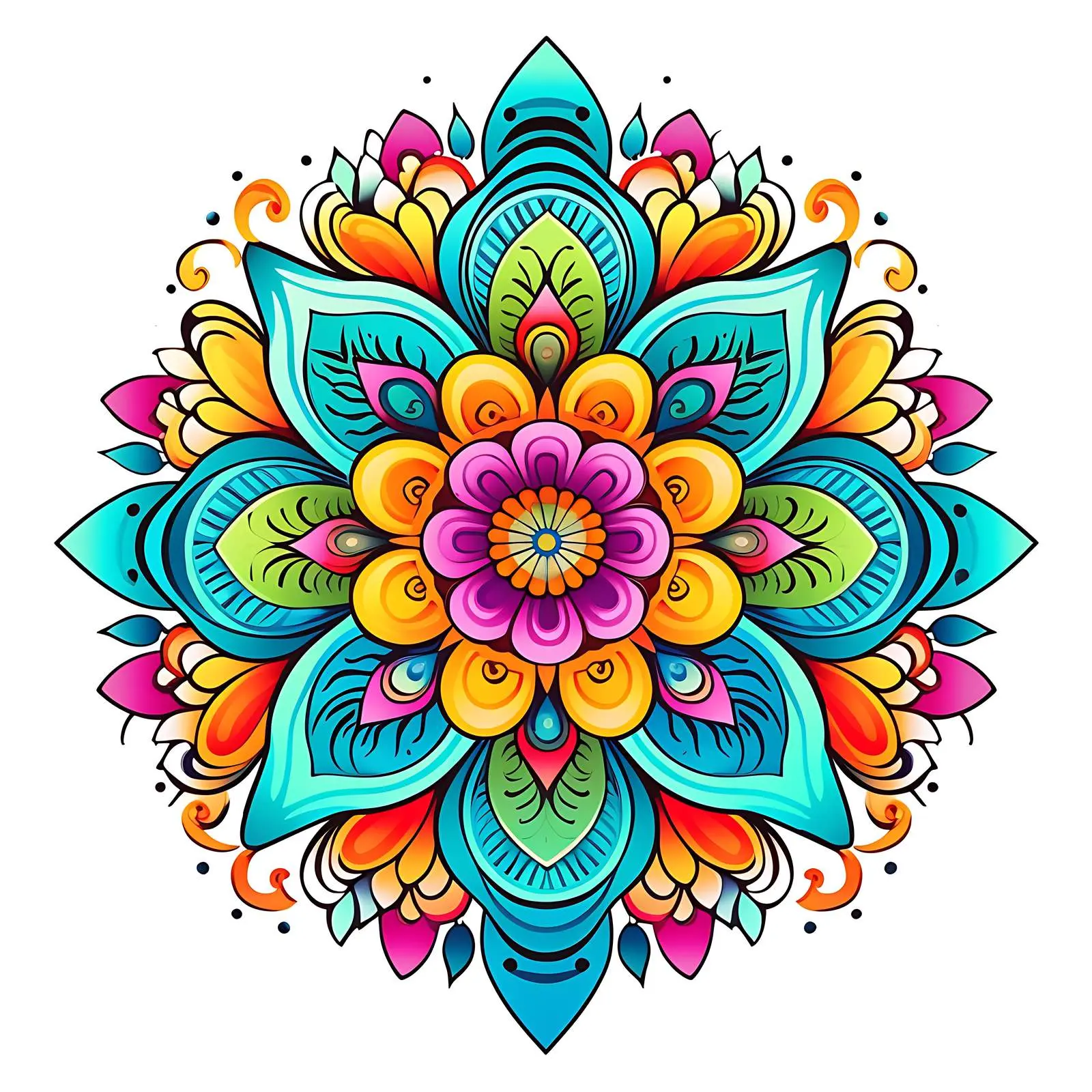Mandala Pattern for Banners and Postcards — free download from Dotvec