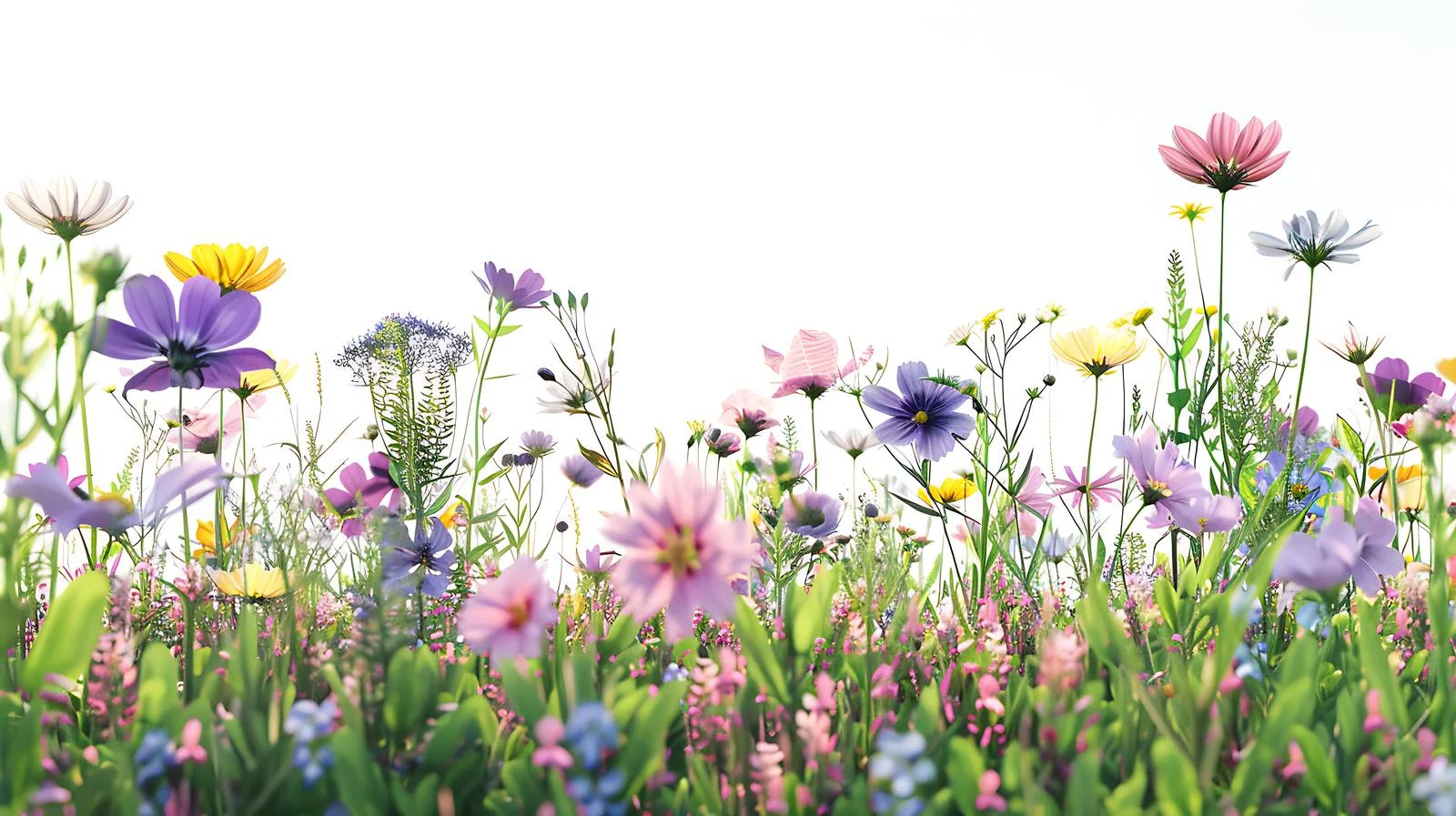 Colorful Spring Meadow Blossoming Brightly Alone — free download from Dotvec