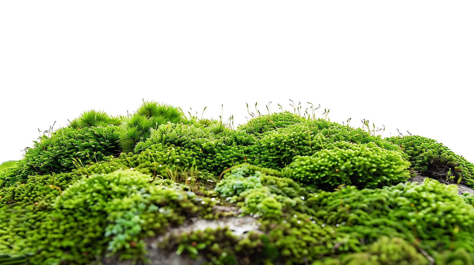 Tranquil Moss Rain Over White Background — free download from Dotvec