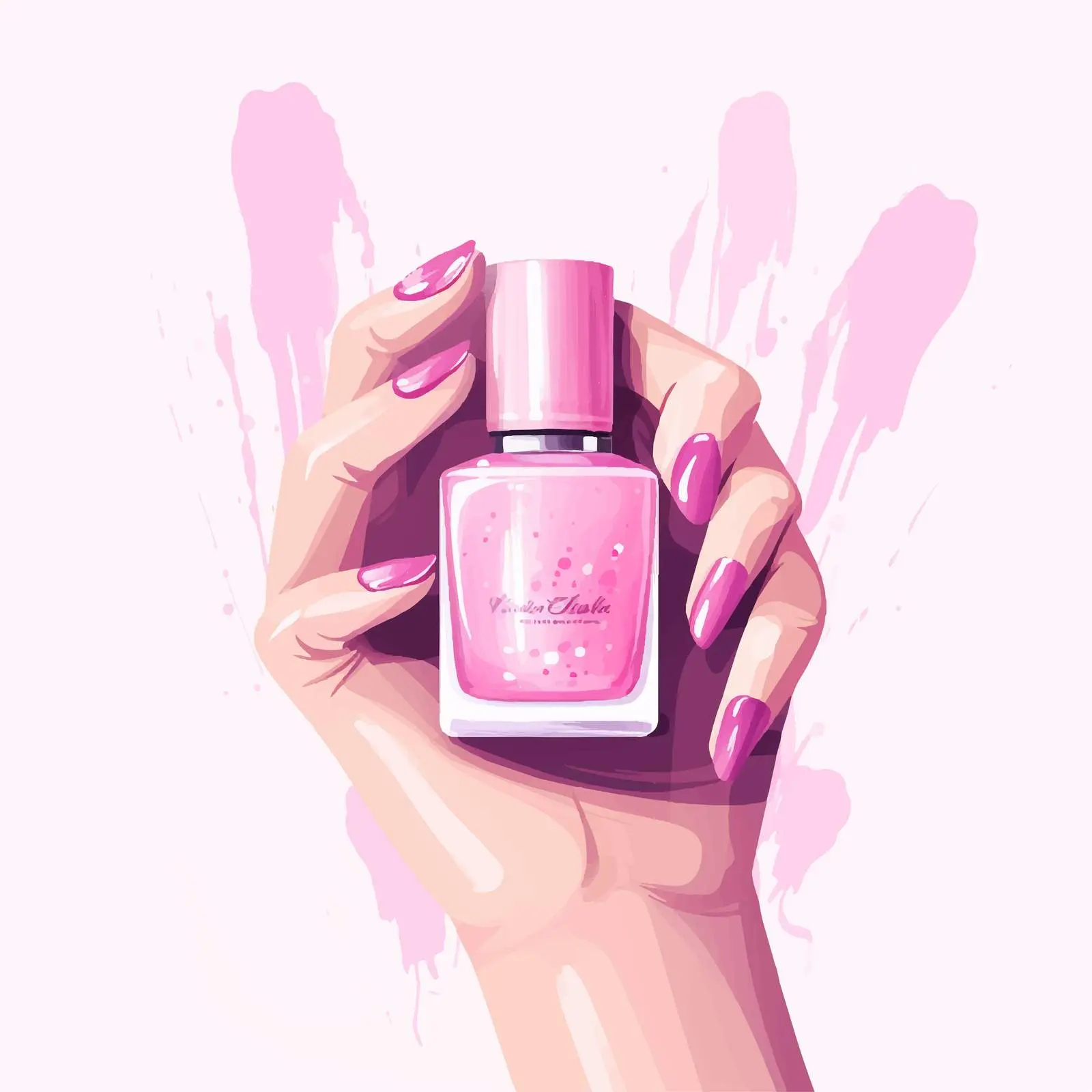 Stylish Long Nail Art Handwritten Inscription — free download from Dotvec