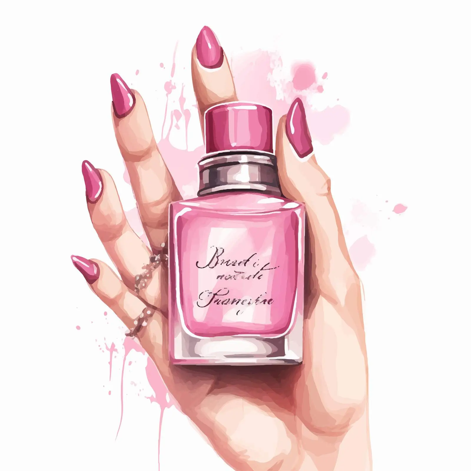 Elegant Handwritten Nails Illustration Vector — free download from Dotvec