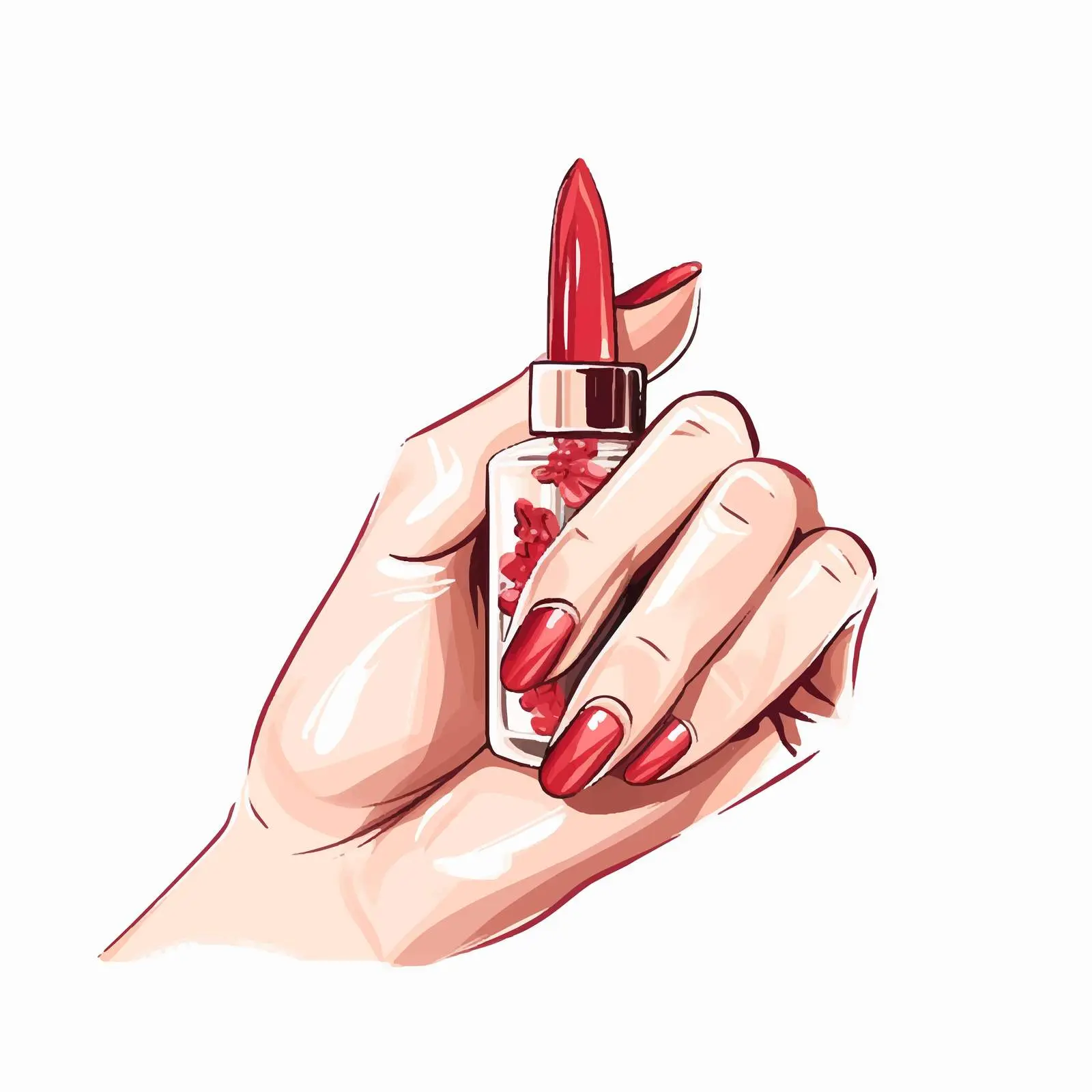 Stylish Hand with Beautiful Long Nails Vector — free download from Dotvec
