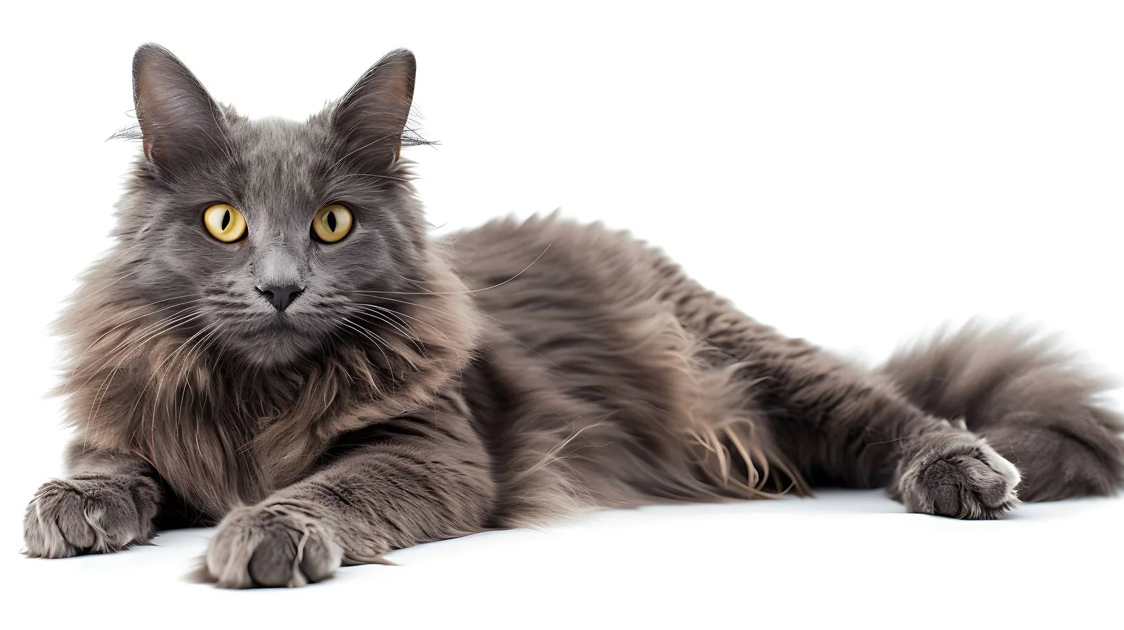 Graceful Nebelung Feline on White Background — free download from Dotvec