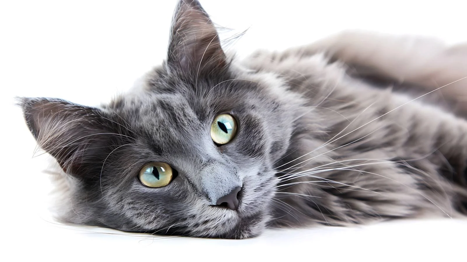 Graceful Nebelung Cat Resting Elegantly — free download from Dotvec