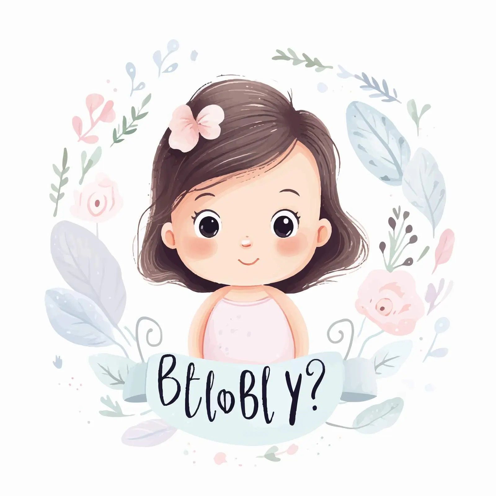 Newborn Card with Hello Baby Inscription — free download from Dotvec