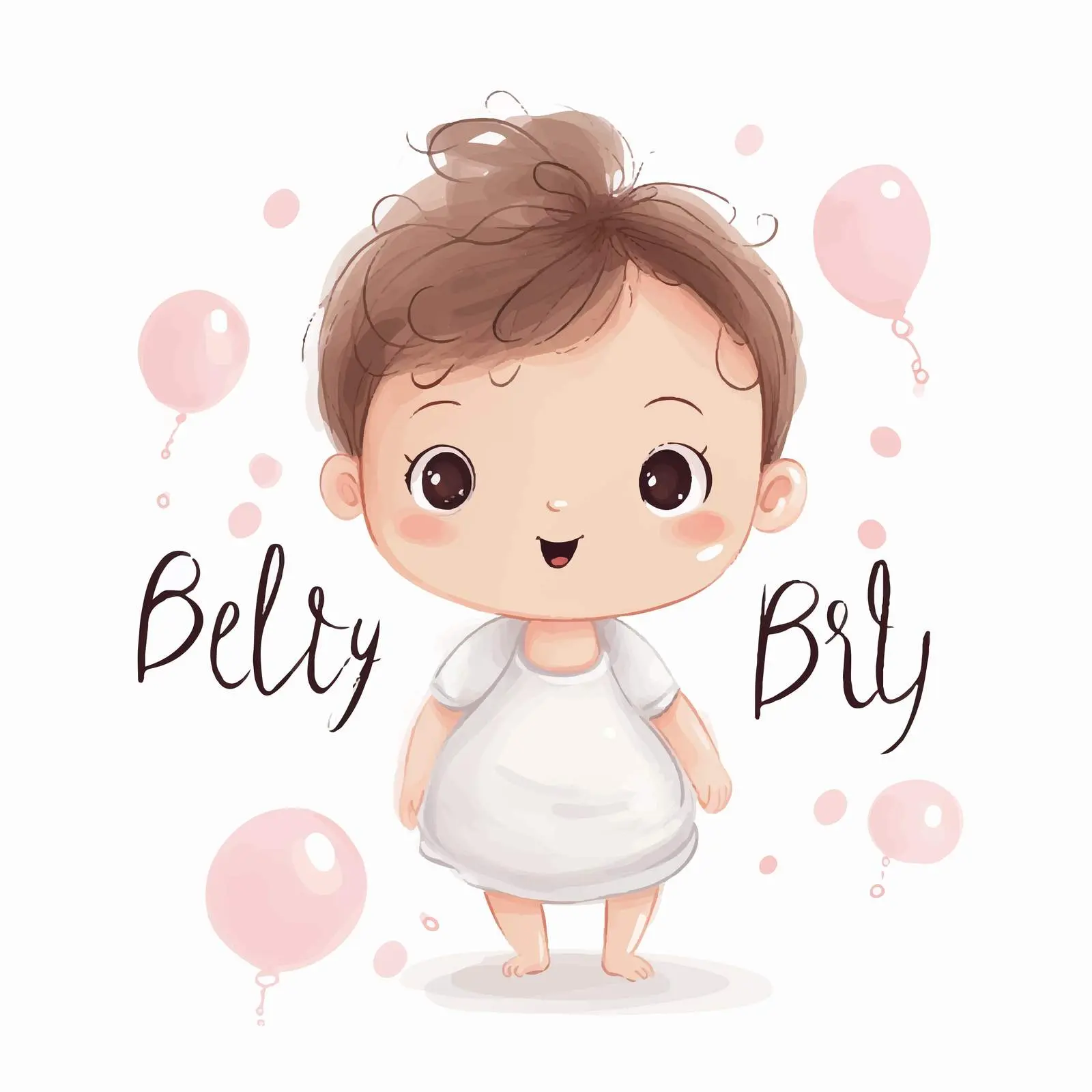 Newborn Hello Baby Card Vector Design — free download from Dotvec