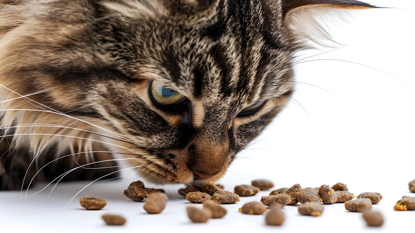 Nibelung Cat Eating Dry Food Close-up — free download from Dotvec