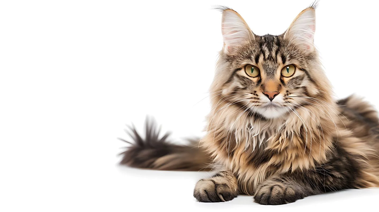 Elegant Nibelung Cat Resting Against Background — free download from Dotvec