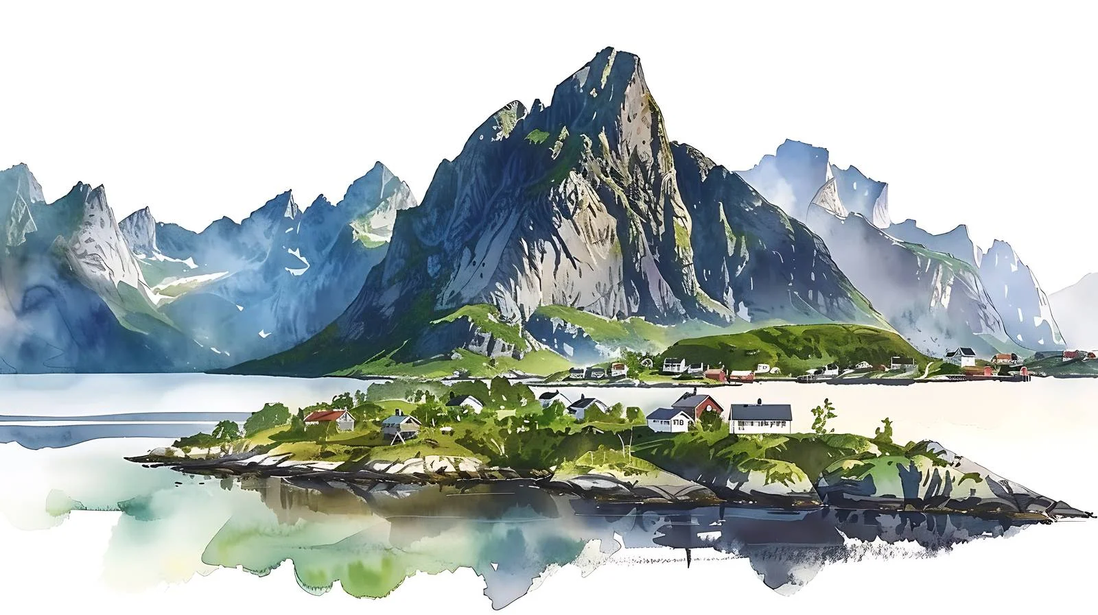 Majestic Lofoten Islands Landscape View — free download from Dotvec