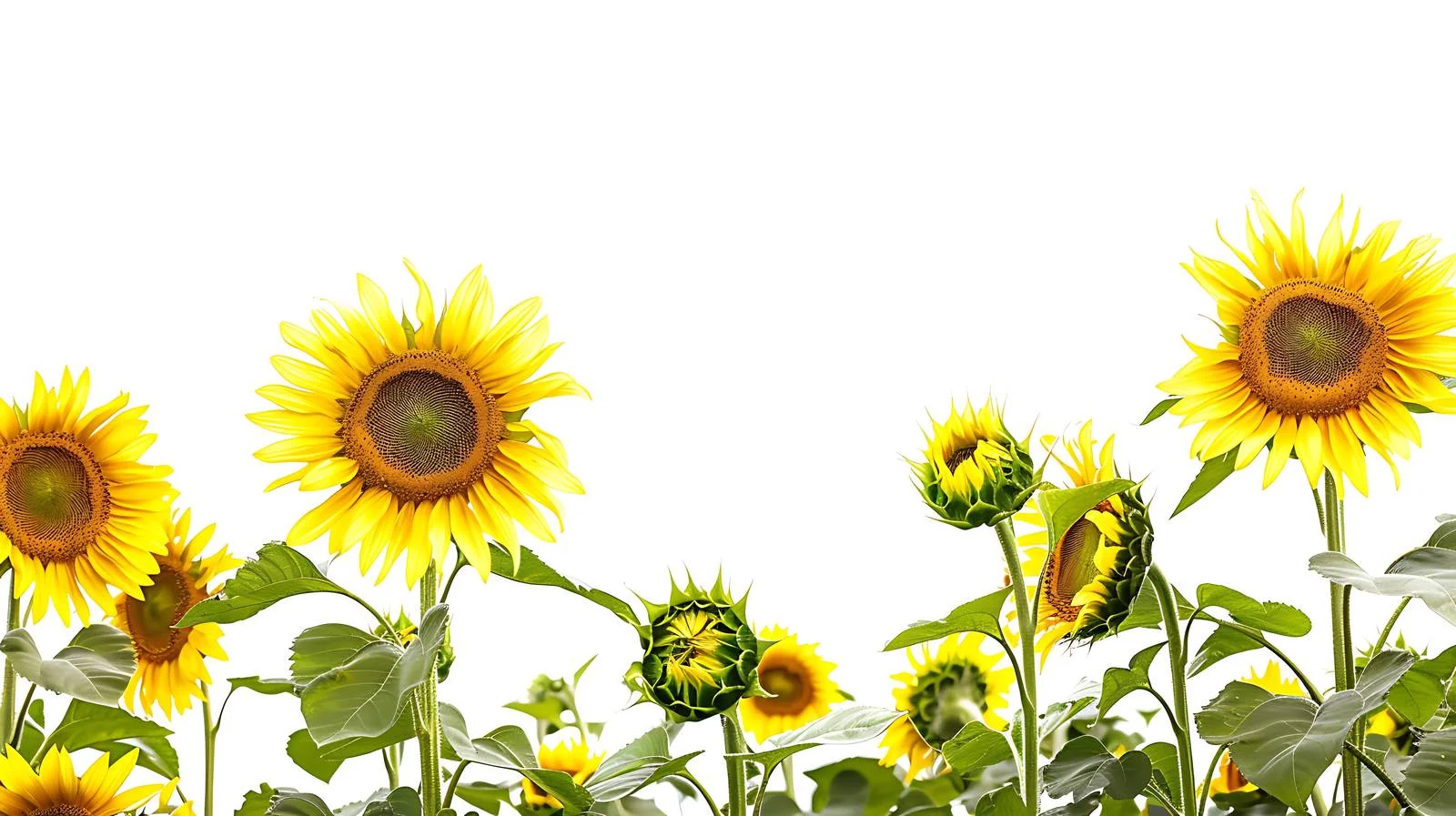 Vibrant Summer Sunflower Field Panorama – free sunflowers image from Dotvec