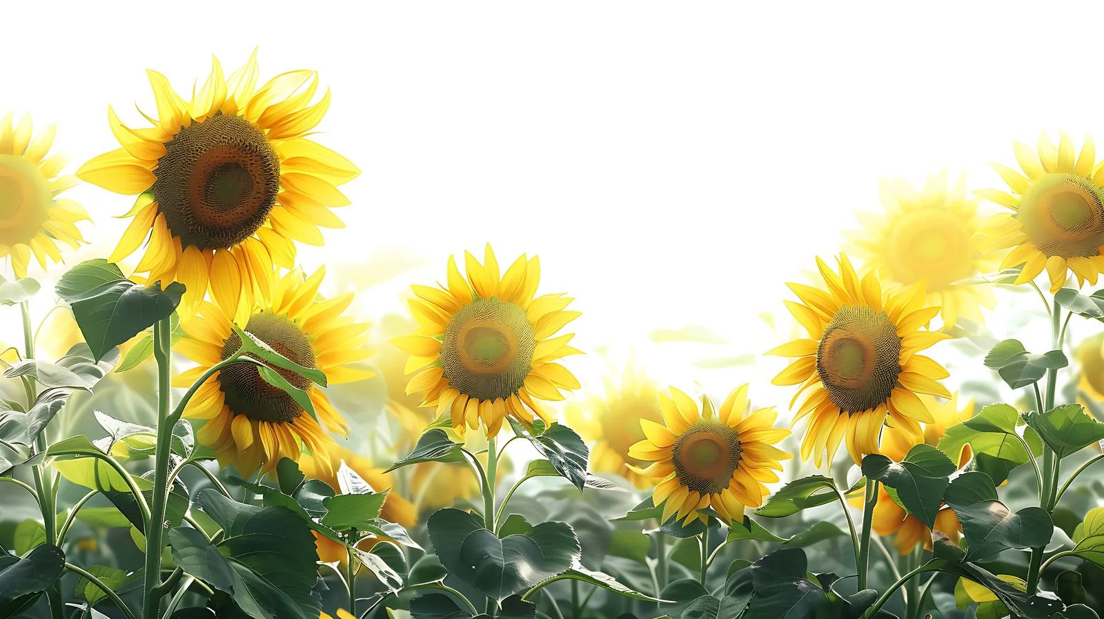 Breathtaking Summer Sunflower Field Panorama — free download from Dotvec