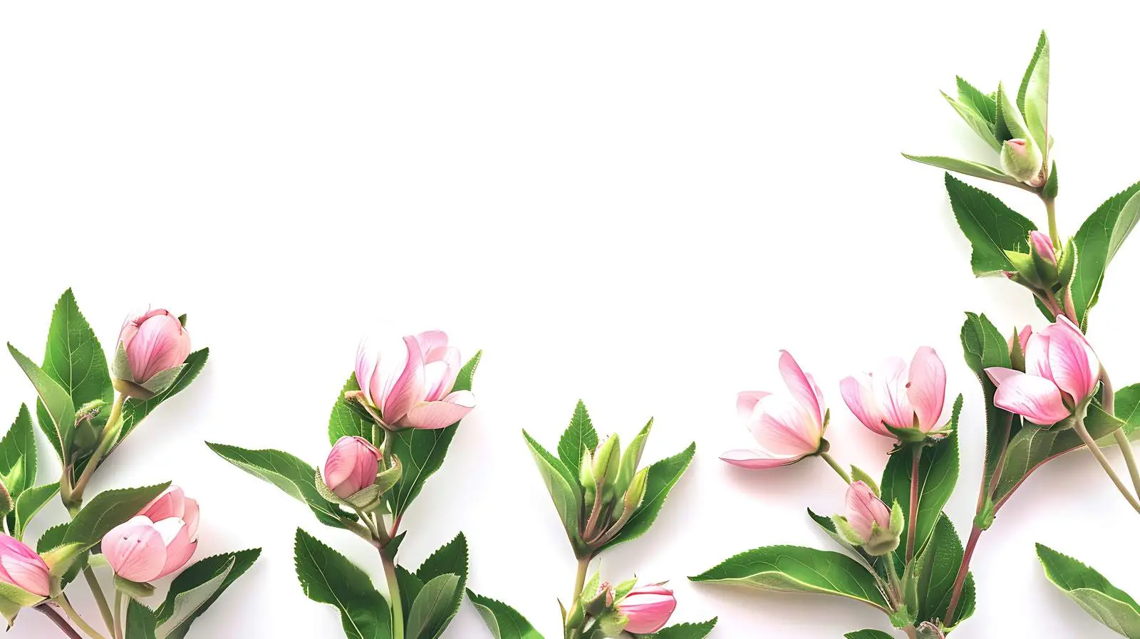 Pink Flower Buds Surrounded by Green Leaves — free download from Dotvec