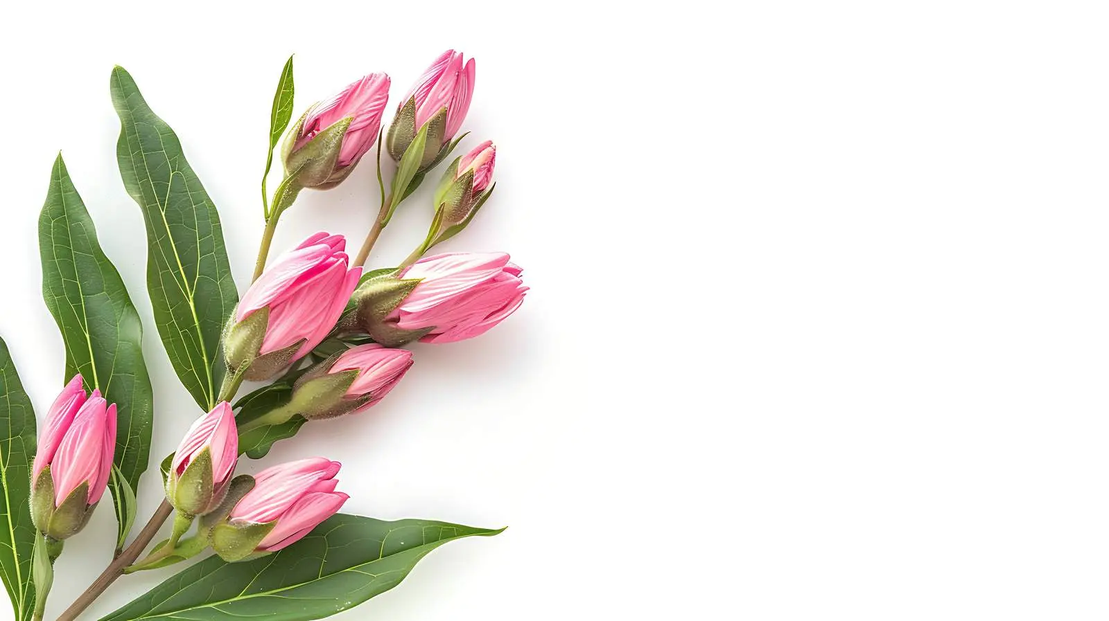 Beautiful Pink Flower Buds with Green Background – free budding image from Dotvec