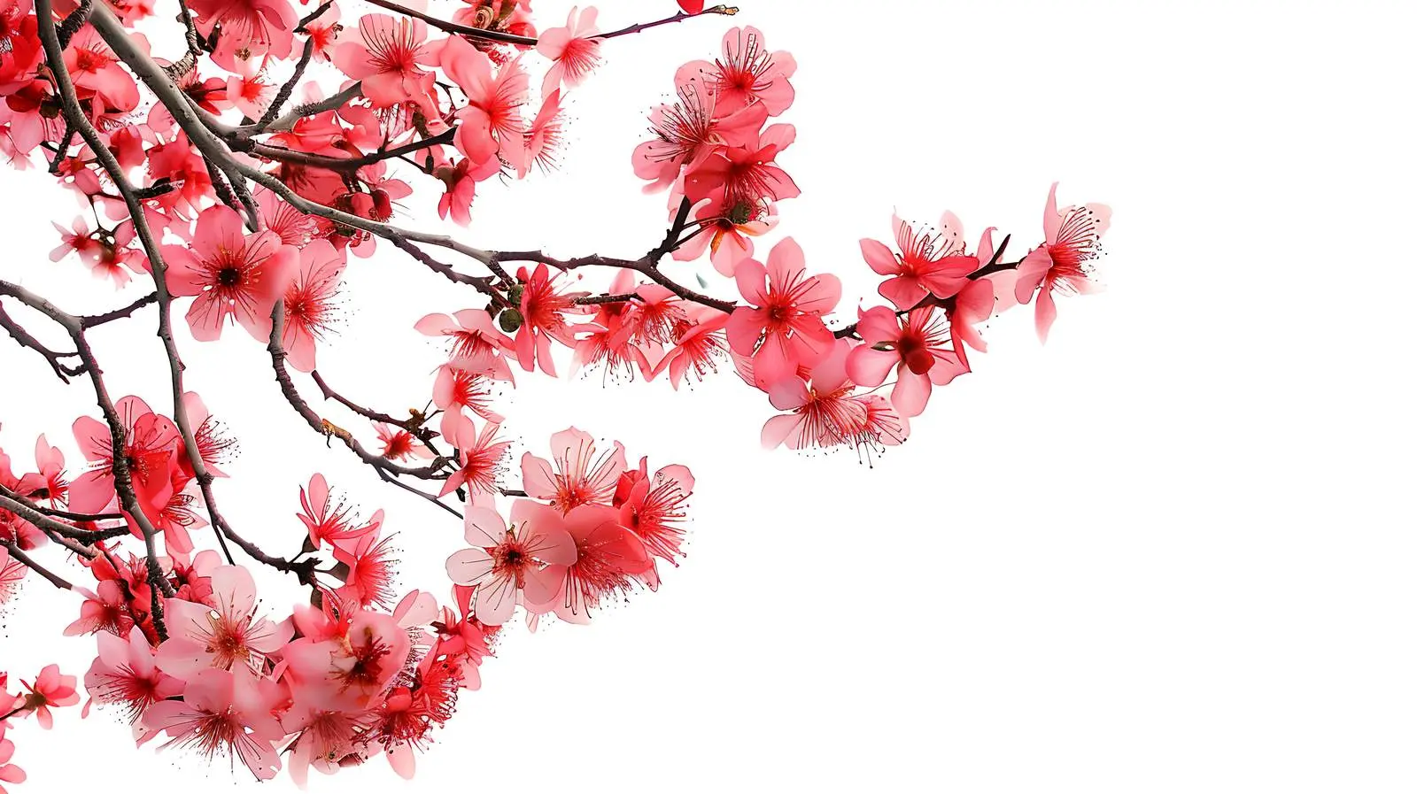 Elegant Pink Flowers on White Background — free download from Dotvec