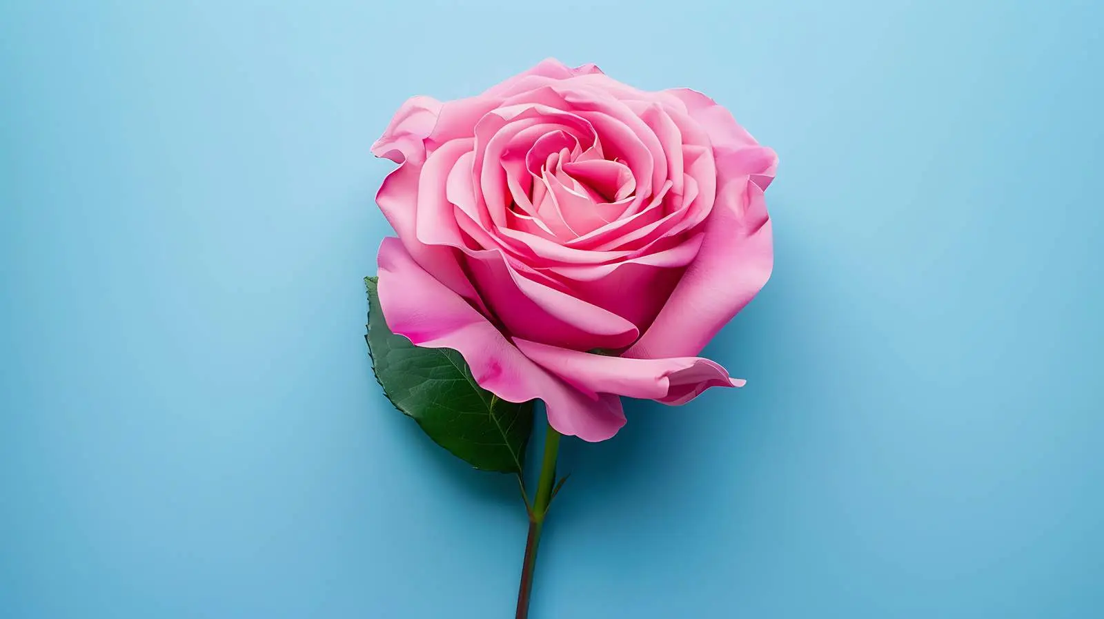 Beautiful Pink Rose on Blue Background — free download from Dotvec