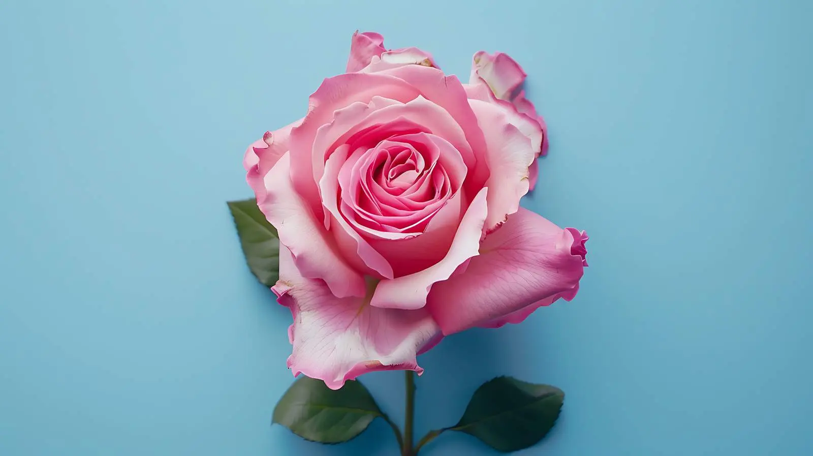 Beautiful Pink Rose on Blue Background — free download from Dotvec