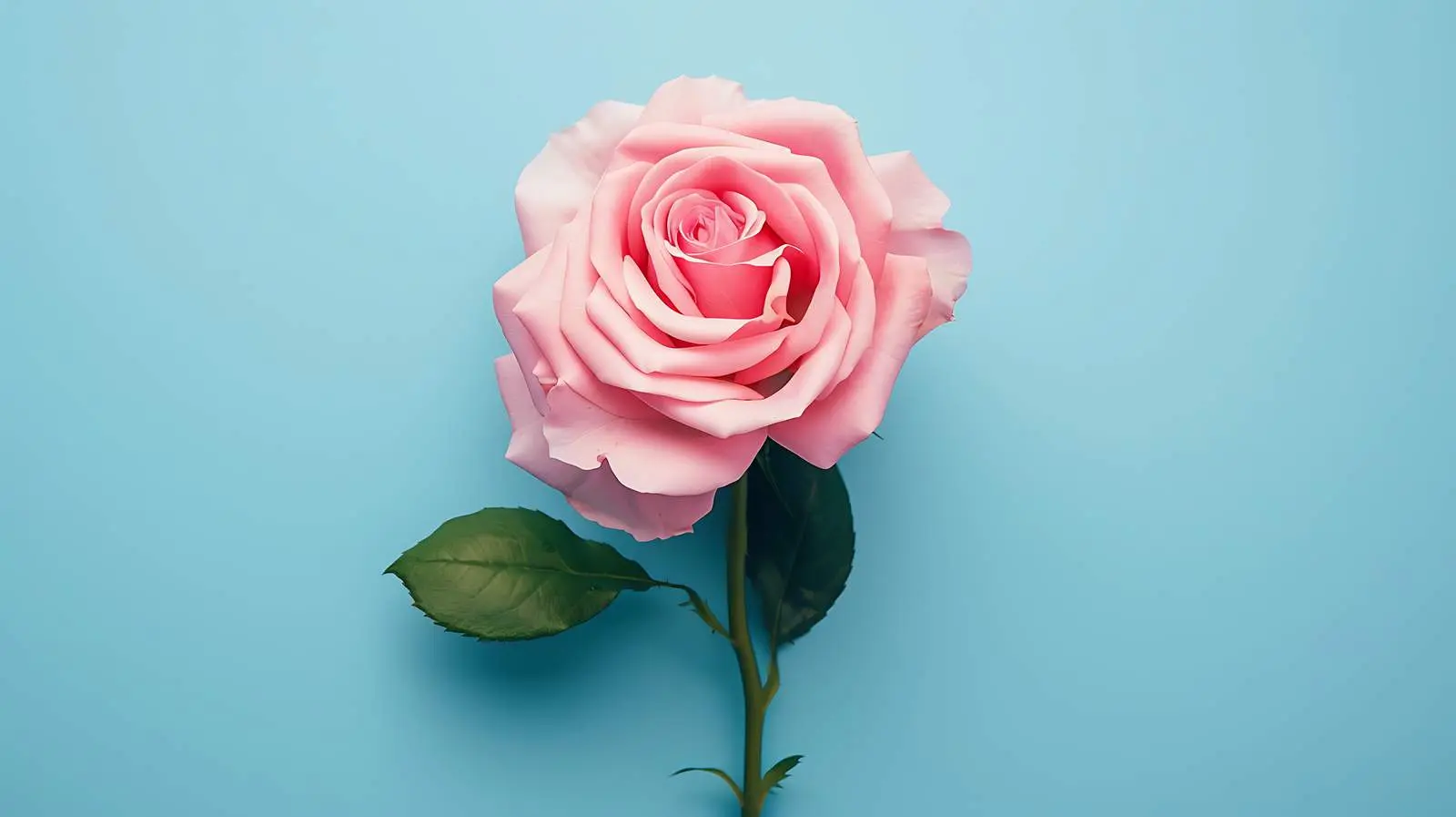 Beautiful Pink Rose on Blue Background — free download from Dotvec