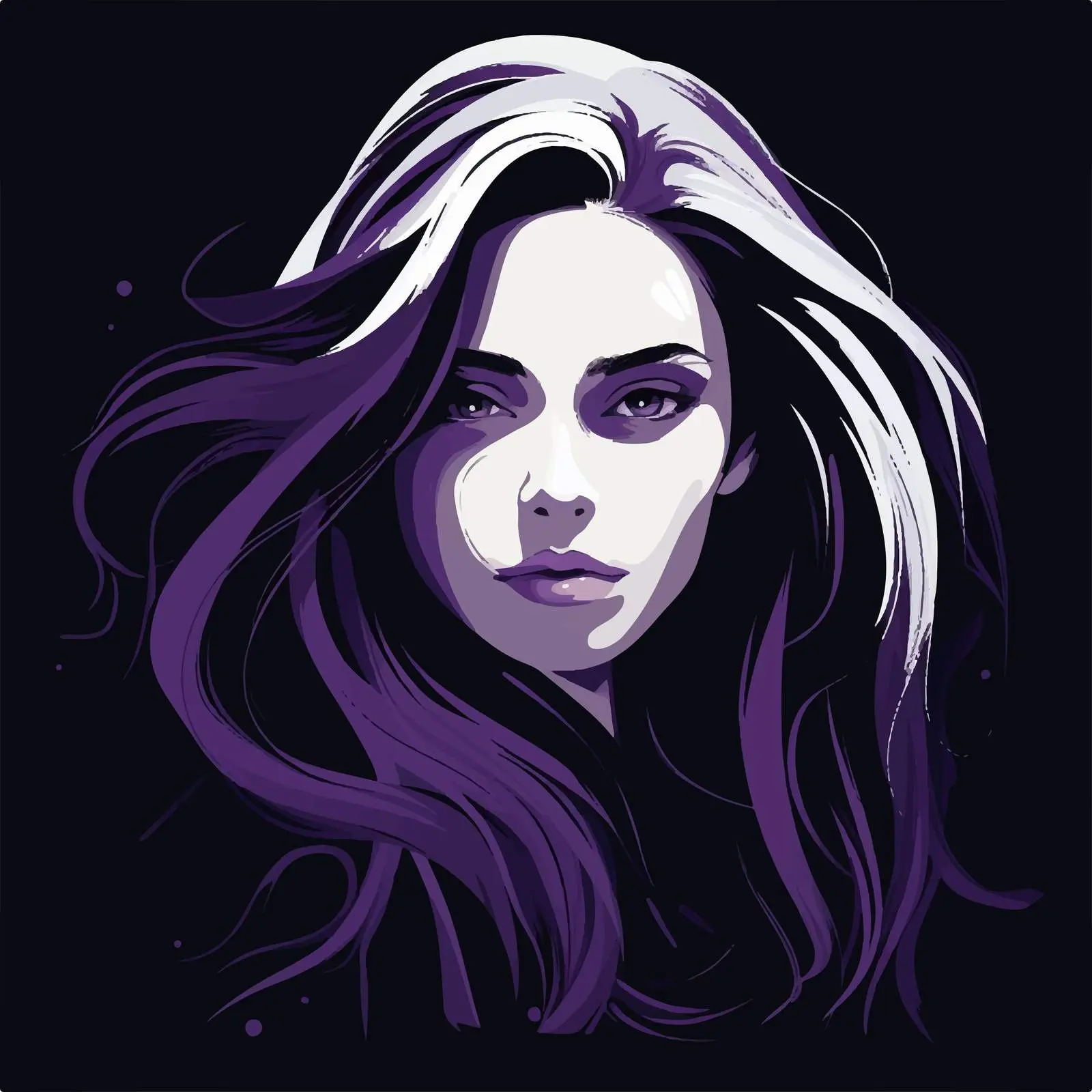 Portrait of a Girl with Long Hair — free download from Dotvec