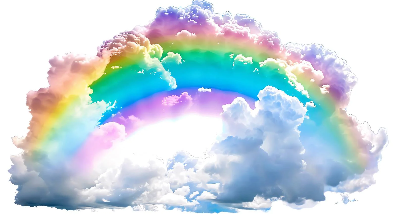 Rainbow emerging in clear blue sky – free spectrum image from Dotvec