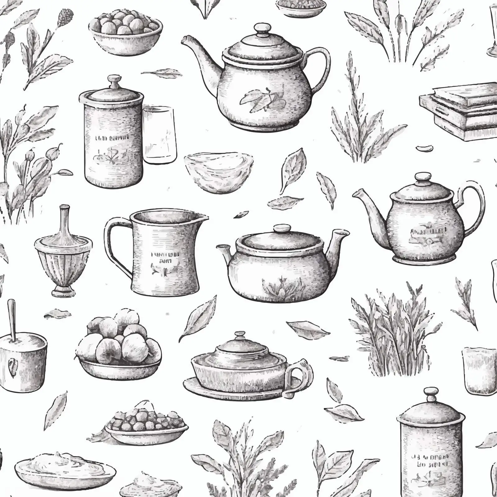 Hand Drawn Kitchen Tools Seamless Pattern — free download from Dotvec