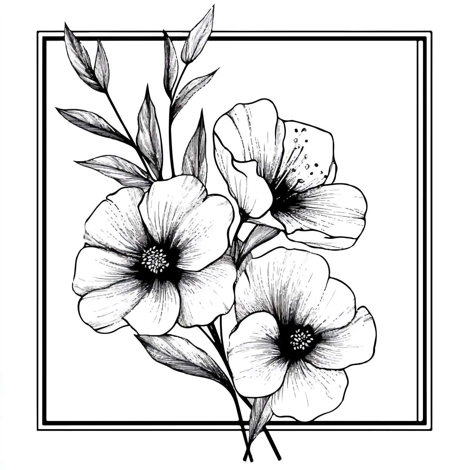 Elegant Black and White Floral Vector — free download from Dotvec