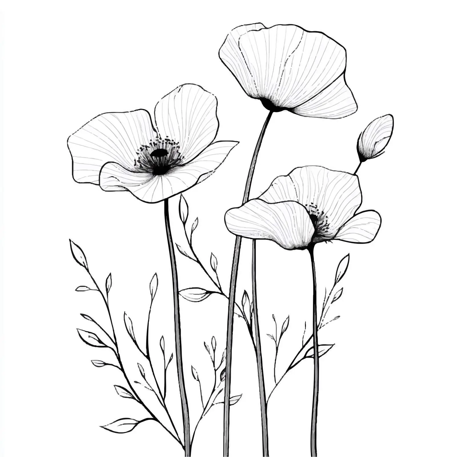 Elegant Black and White Floral Vector — free download from Dotvec